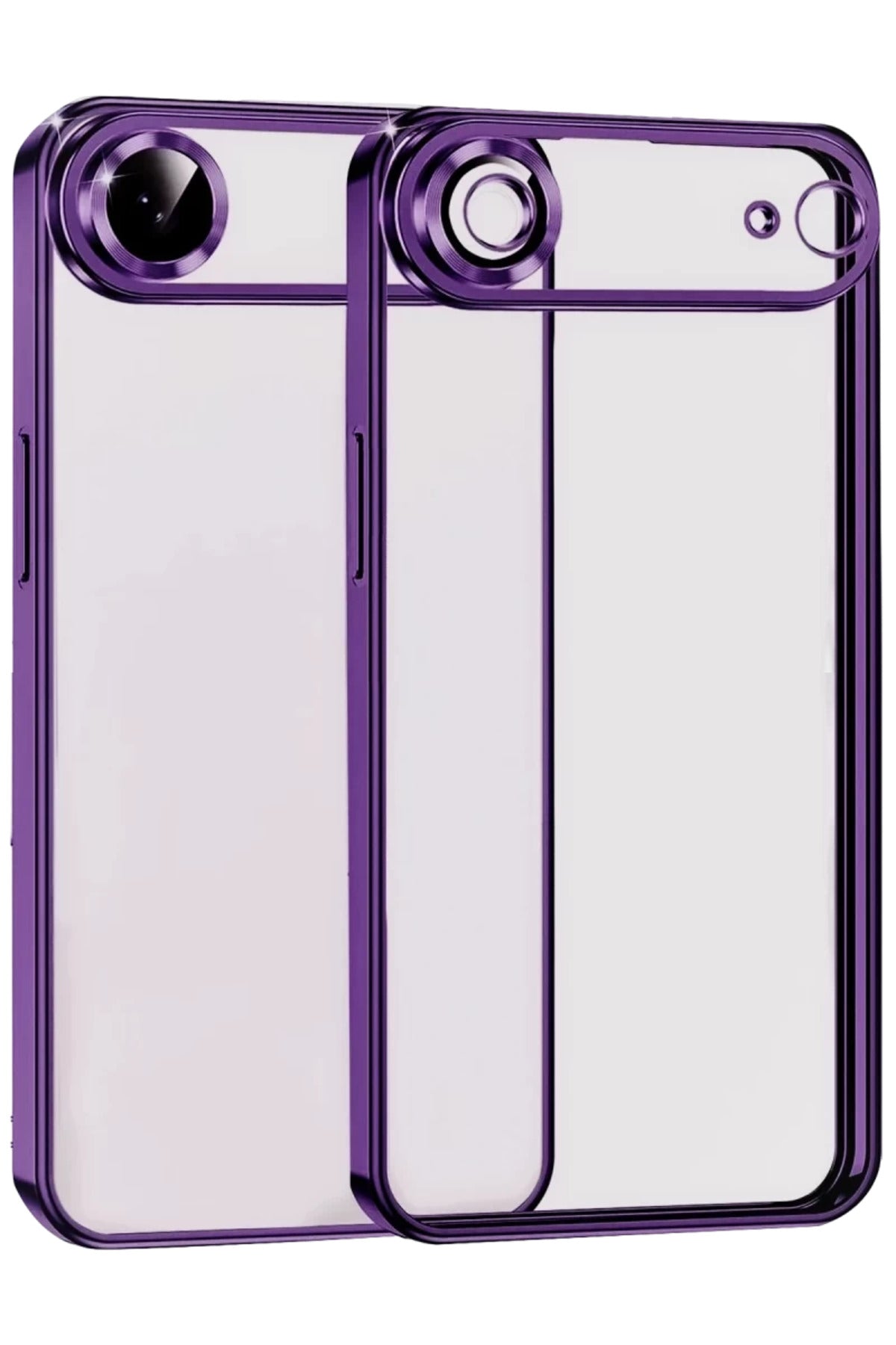 Apple iPhone 17 Air Uyumlu Lensli Silikon - Açık Mor