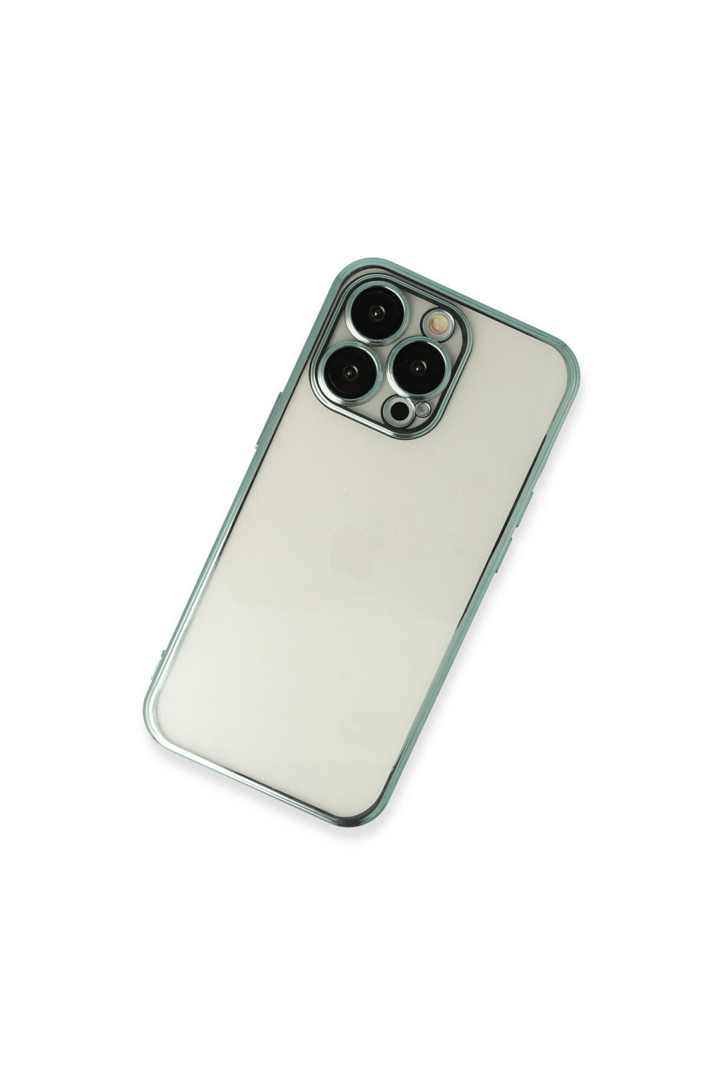 Apple iPhone 13 Pro Uyumlu Kılıf Lensli Silikon - Yeşil