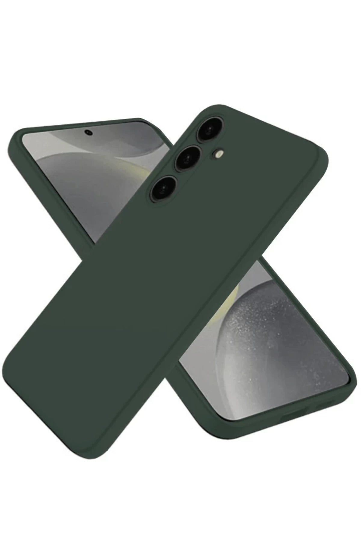 Samsung Galaxy A56 Uyumlu Kılıf Nano içi Kadife Silikon - Koyu Yeşil