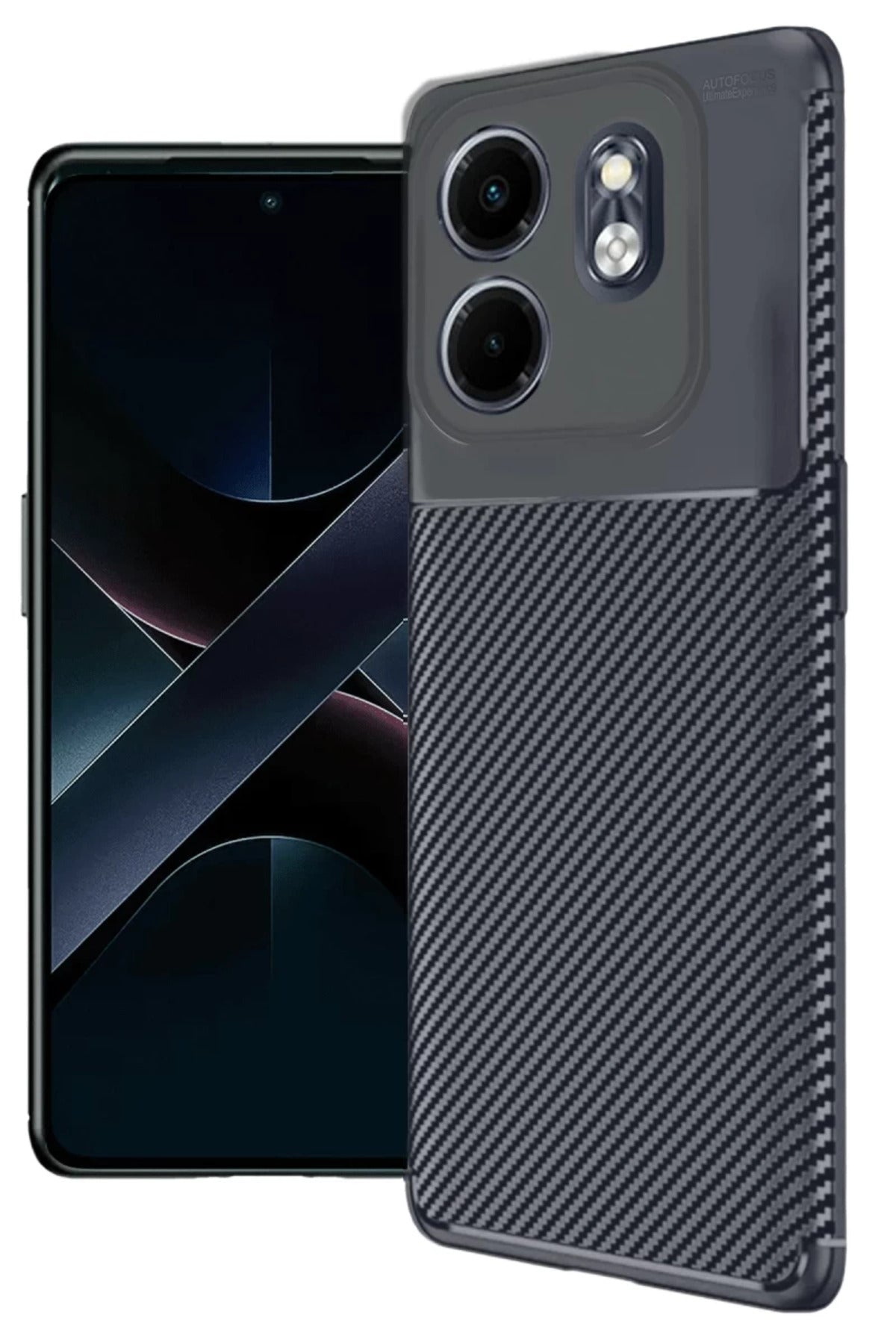 İnfinix Hot 50i 4G Uyumlu Auto Focus Karbon Kapak - Lacivert