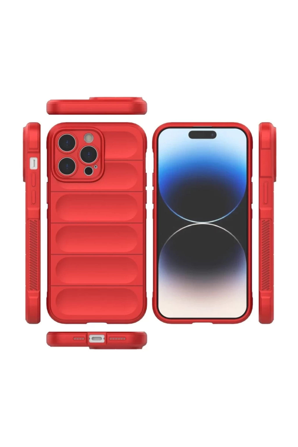 Apple iPhone 14 Pro Max Uyumlu Kılıf Optimum Silikon - Kırmızı
