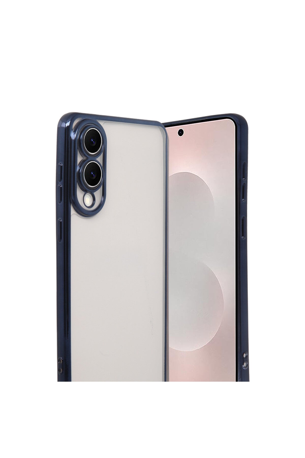 Samsung Galaxy S25 Uyumlu Edge Lensli Silikon - Lacivert