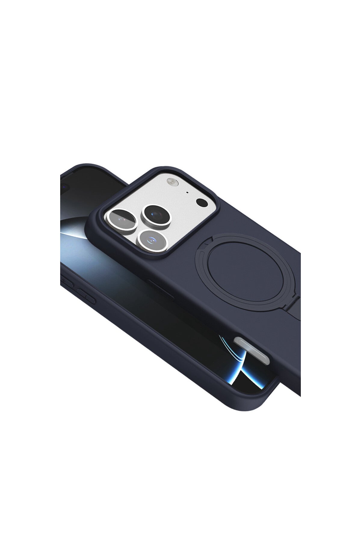 Apple iPhone 17 Pro Uyumlu Regal Magsafe Standlı Kapak - Lacivert