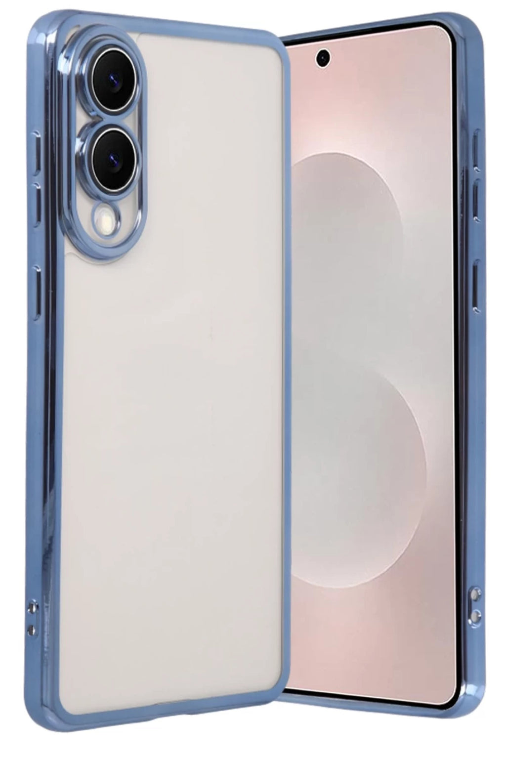 Samsung Galaxy S25 Uyumlu Edge Lensli Silikon - Açık Mavi