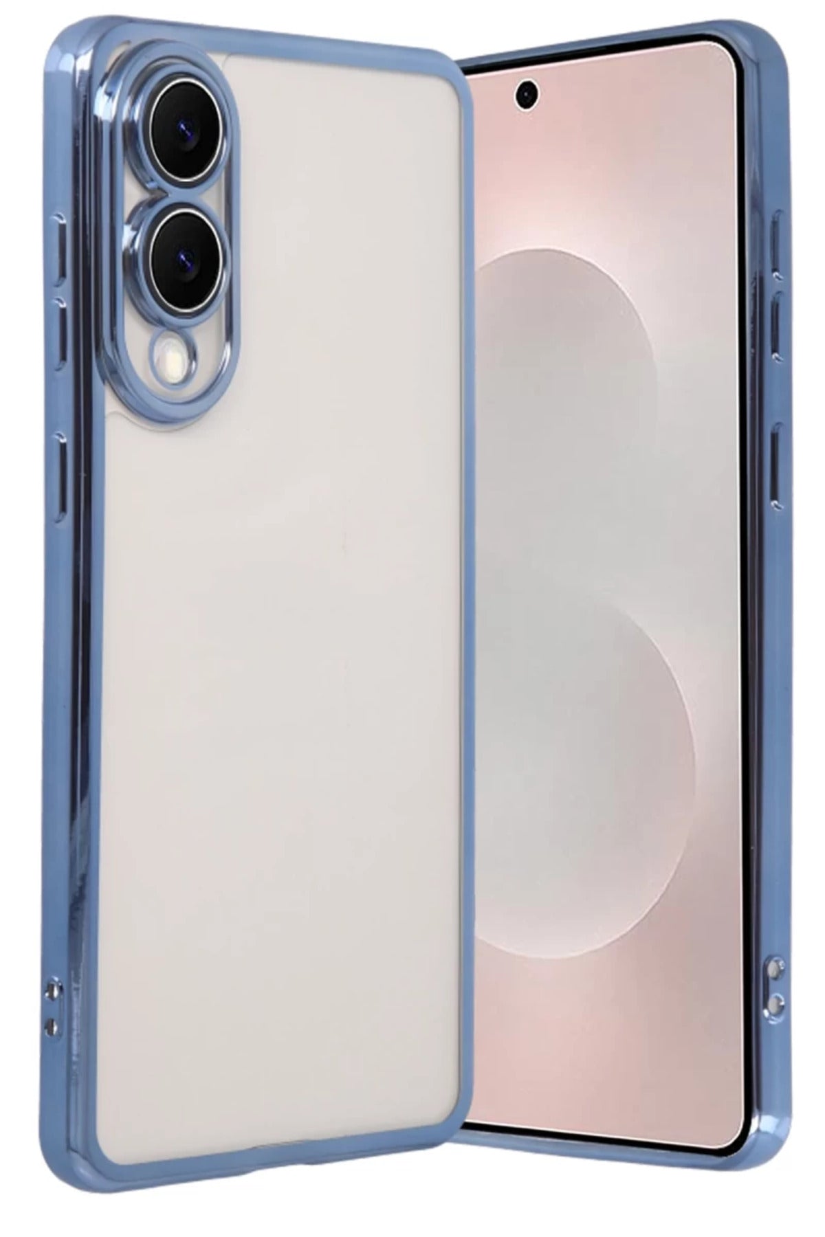 Samsung Galaxy S25 Uyumlu Edge Lensli Silikon - Açık Mavi