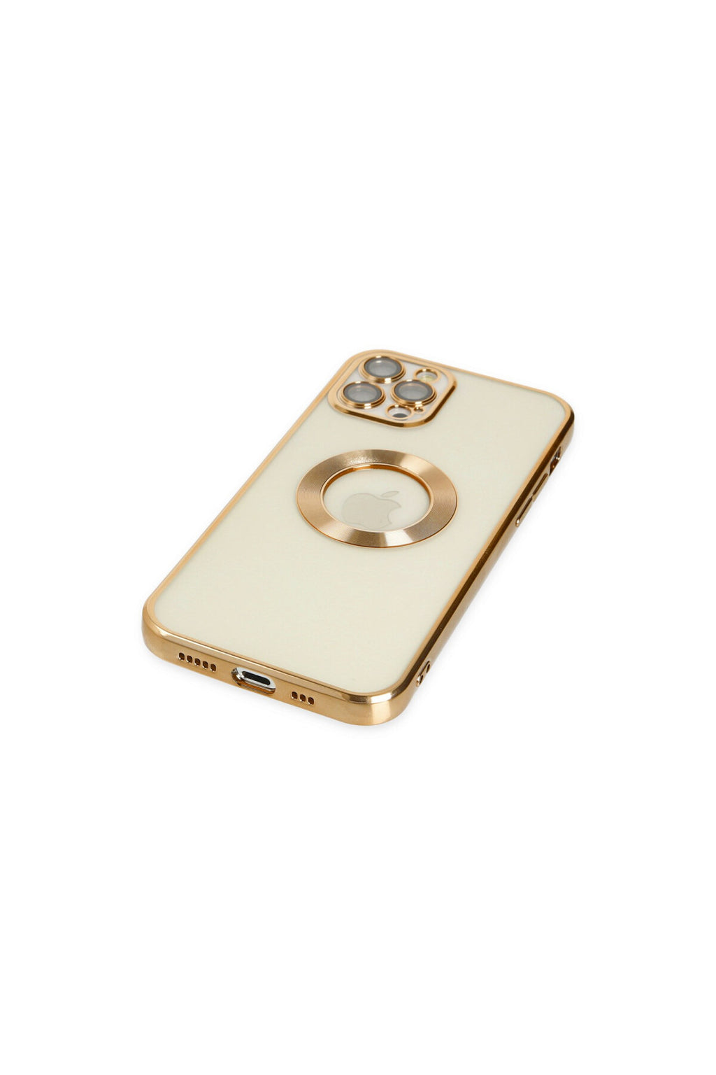 Apple iPhone 12 Pro Uyumlu Kılıf Slot Silikon - Gold