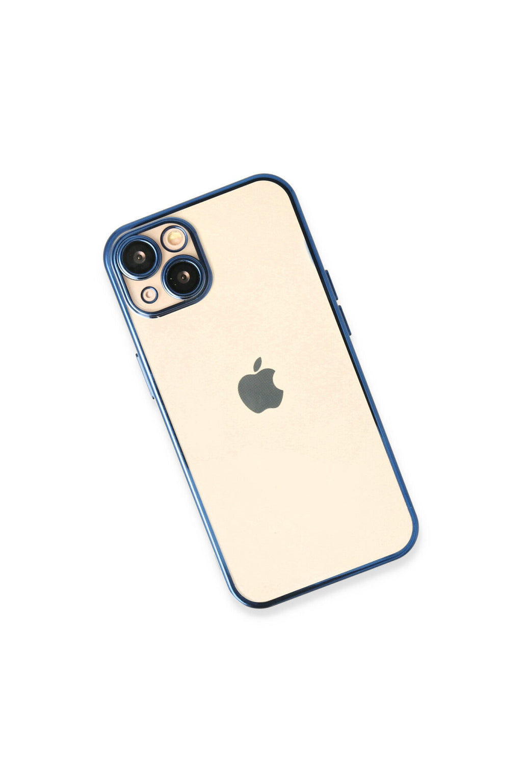 Apple iPhone 14 Uyumlu Kılıf Lensli Silikon - Açık Mavi