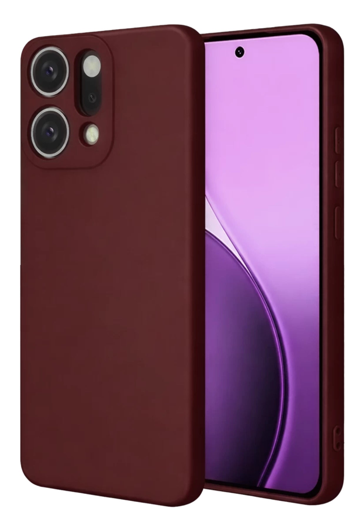 Oppo Reno 14 Uyumlu First Silikon - Bordo