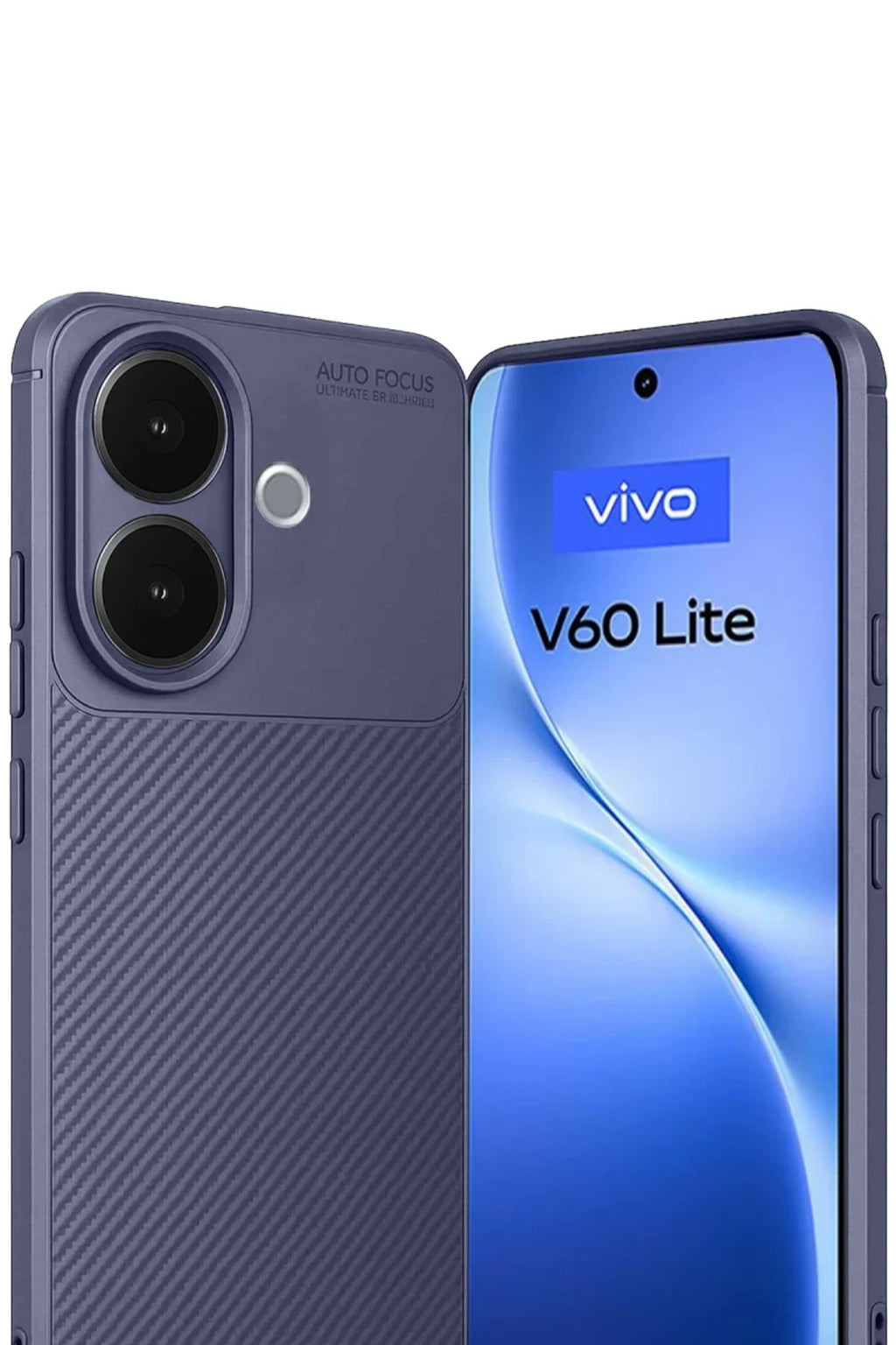 Vivo V60 Lite Uyumlu Auto Focus Karbon Kapak - Lacivert