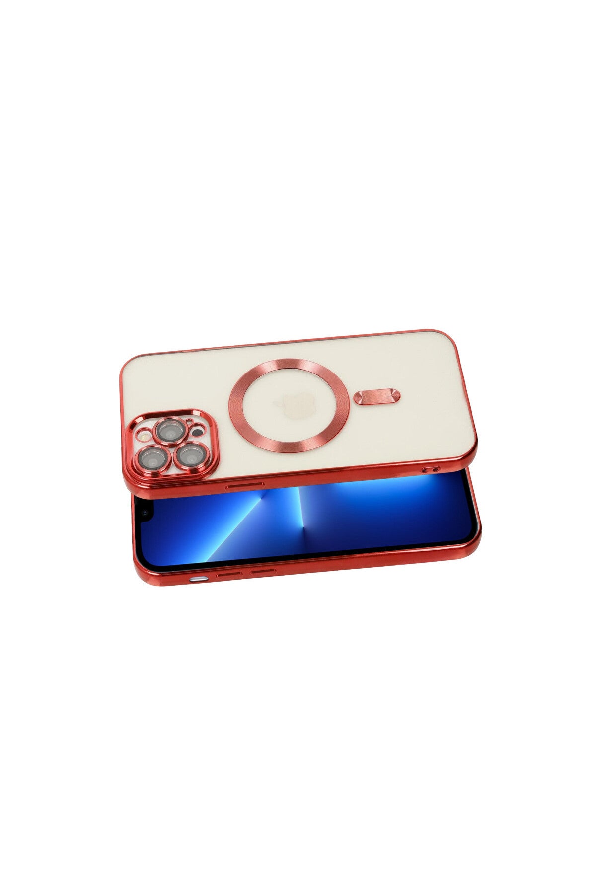 Apple iPhone 13 Pro Uyumlu Kılıf Kross Magneticsafe Kapak - Kırmızı