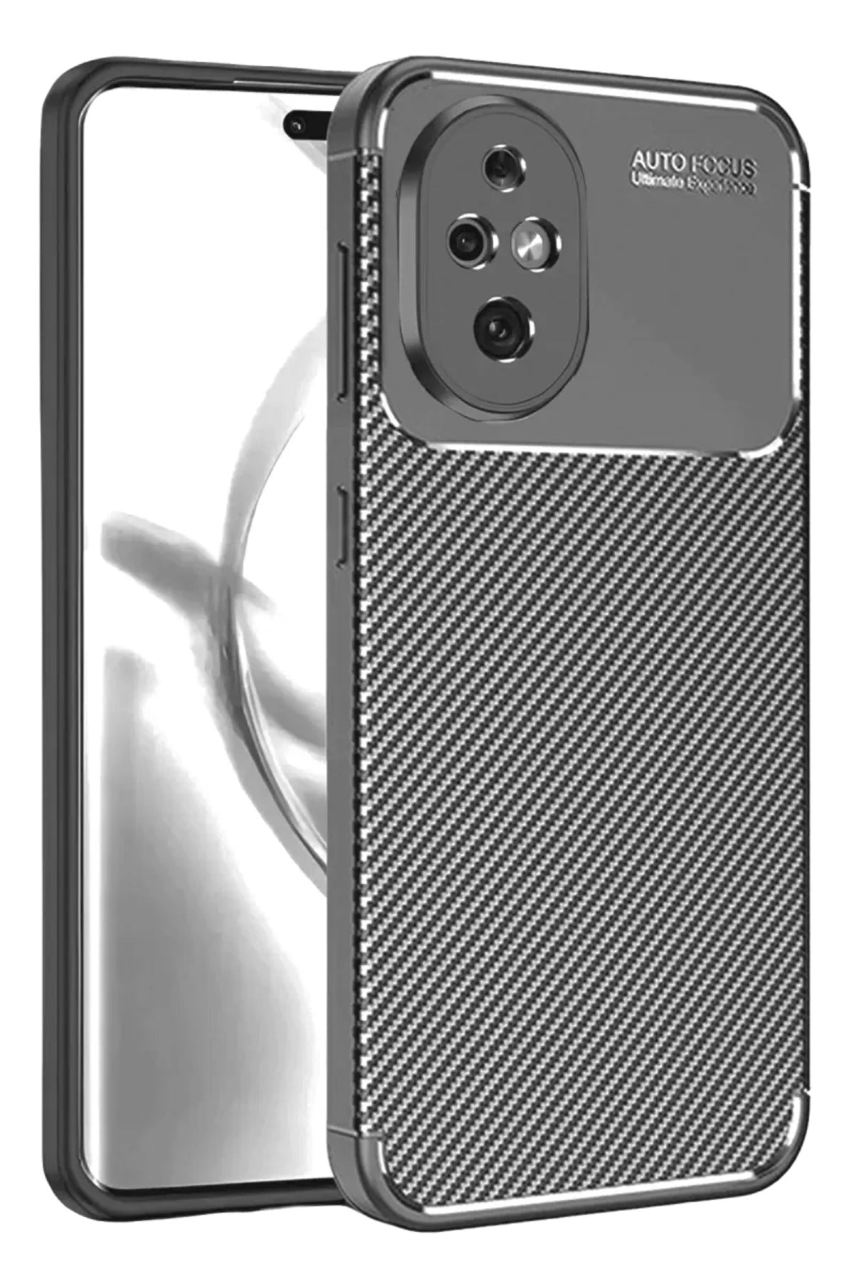 Honor 200 Uyumlu Kılıf Auto Focus Karbon Kapak - Gri