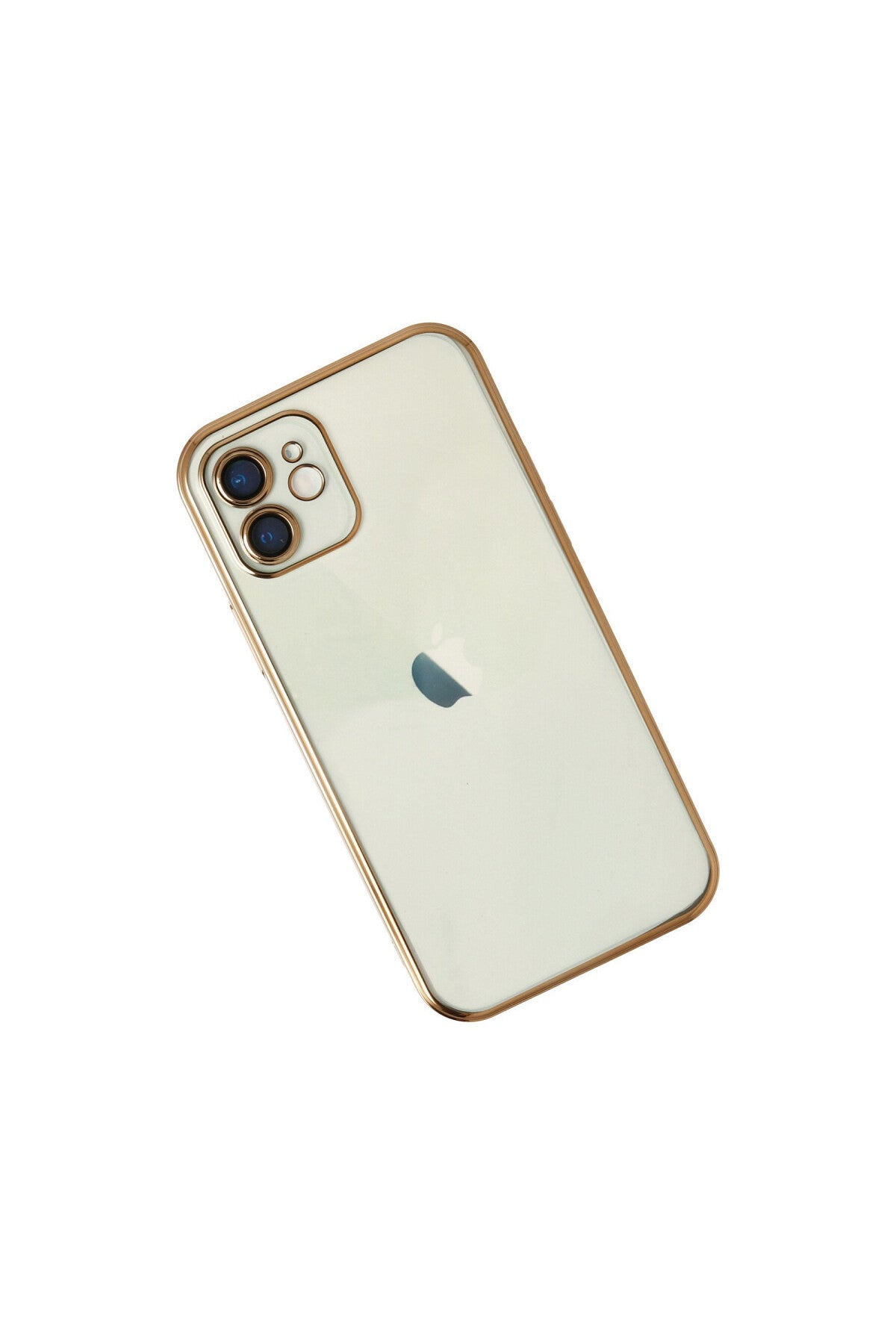 Apple iPhone 11 Uyumlu Kılıf Lensli Silikon - Gold