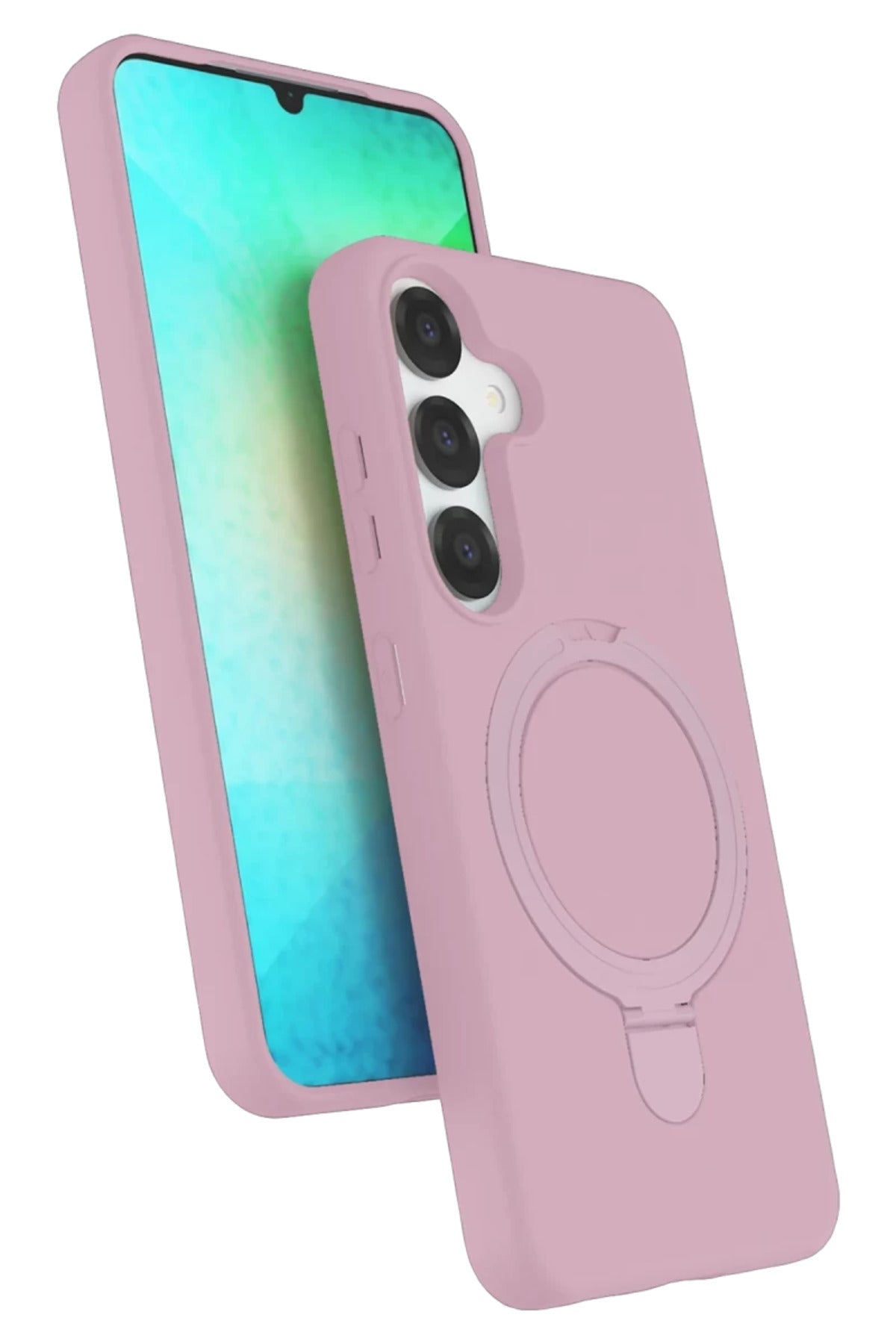 Samsung Galaxy S25 Uyumlu Regal Magsafe Standlı Kapak - Açık Pembe