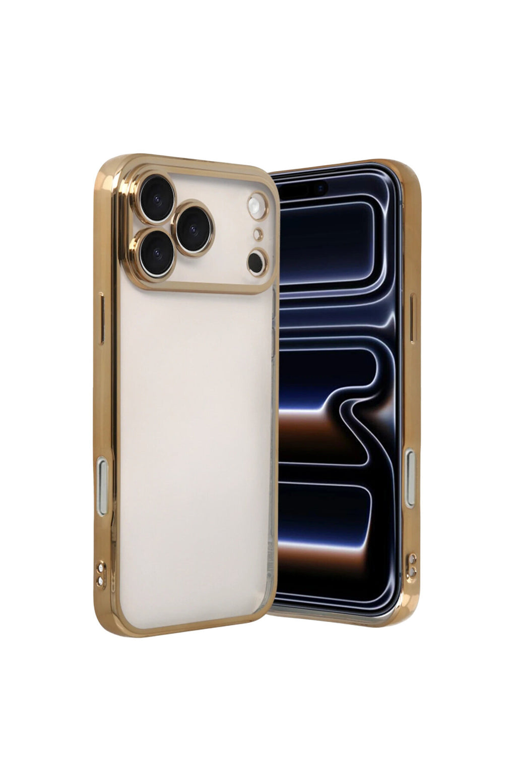 Apple iPhone 17 Pro Uyumlu Lensli Silikon - Gold