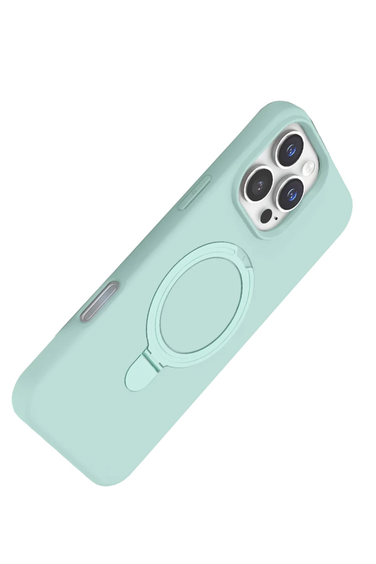 Apple iPhone 16 Pro Uyumlu Regal Magsafe Standlı Kapak - Su Yeşili
