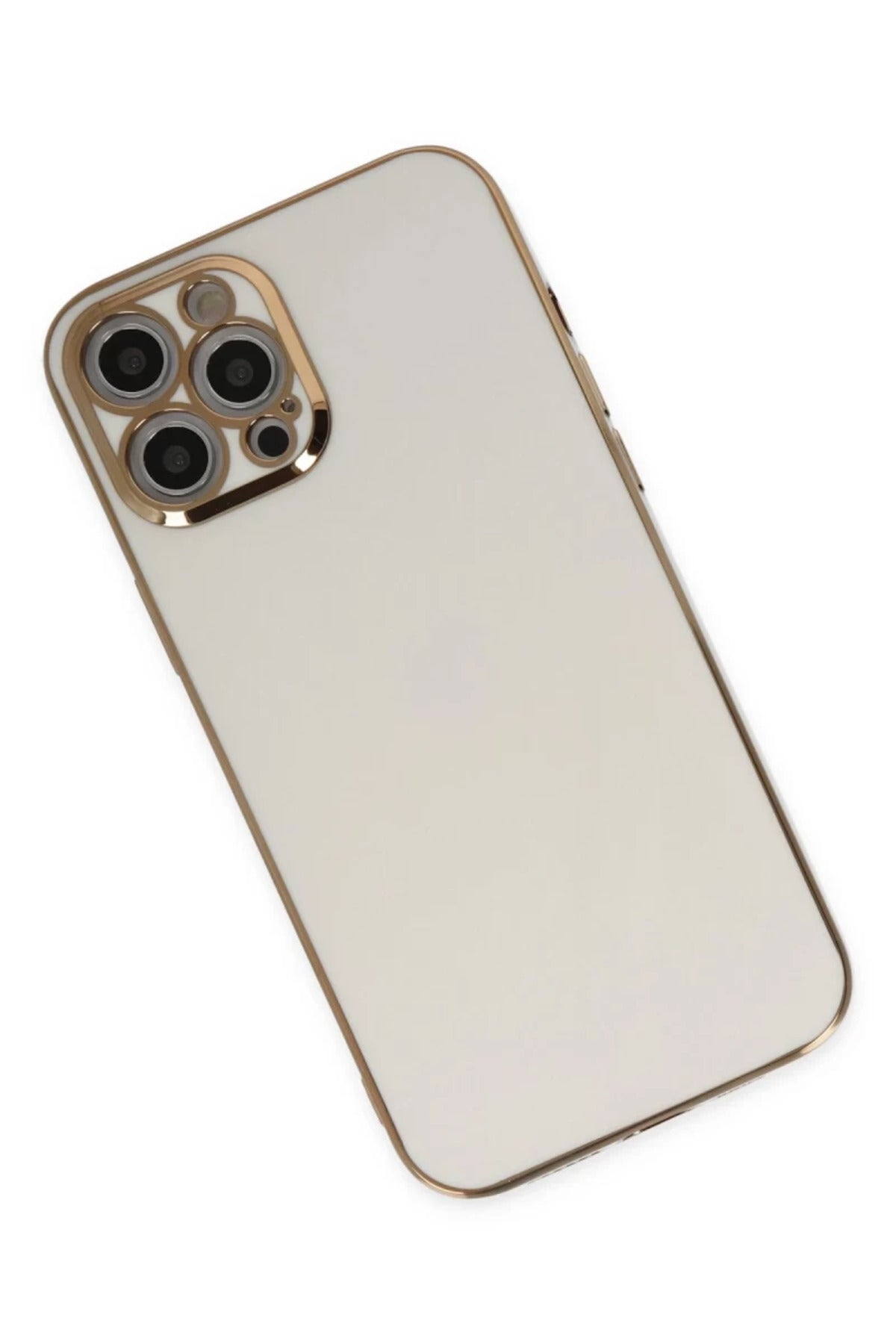 Apple iPhone 12 Pro Uyumlu Kılıf Volet Silikon - Beyaz