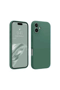 Apple iPhone 16 Plus Uyumlu Kılıf First Silikon - Koyu Yeşil