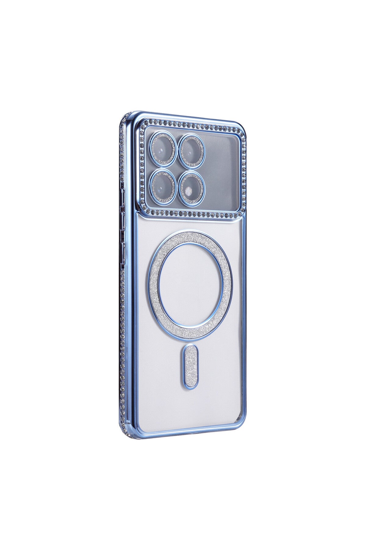 Xiaomi Poco X6 Pro Uyumlu Joke Simli Magneticsafe Kılıf - Mavi