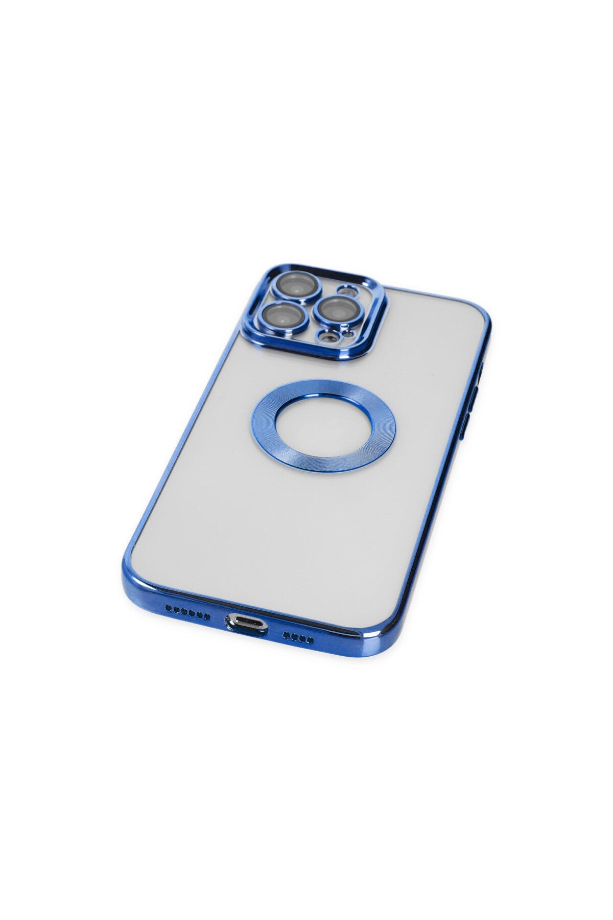 Apple iPhone 14 Pro Max Uyumlu Kılıf Slot Silikon - Mavi