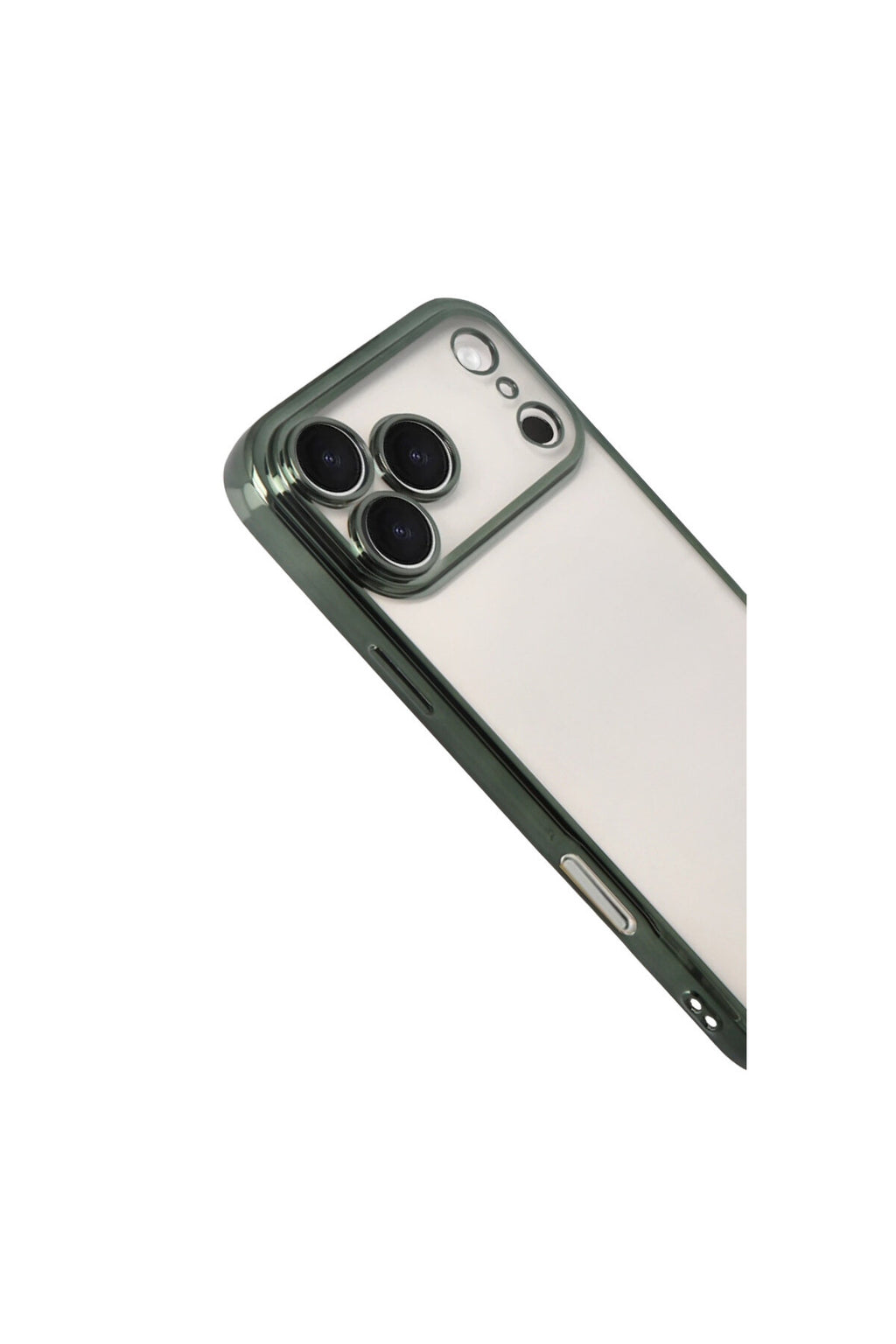 Apple iPhone 17 Pro Max Uyumlu Lensli Silikon - Yeşil