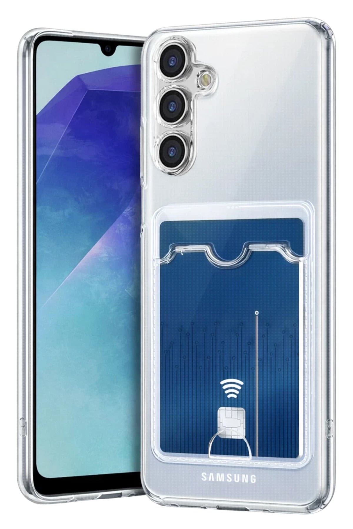 Samsung Galaxy A57 5G Uyumlu Kart Şeffaf Silikon - Şeffaf