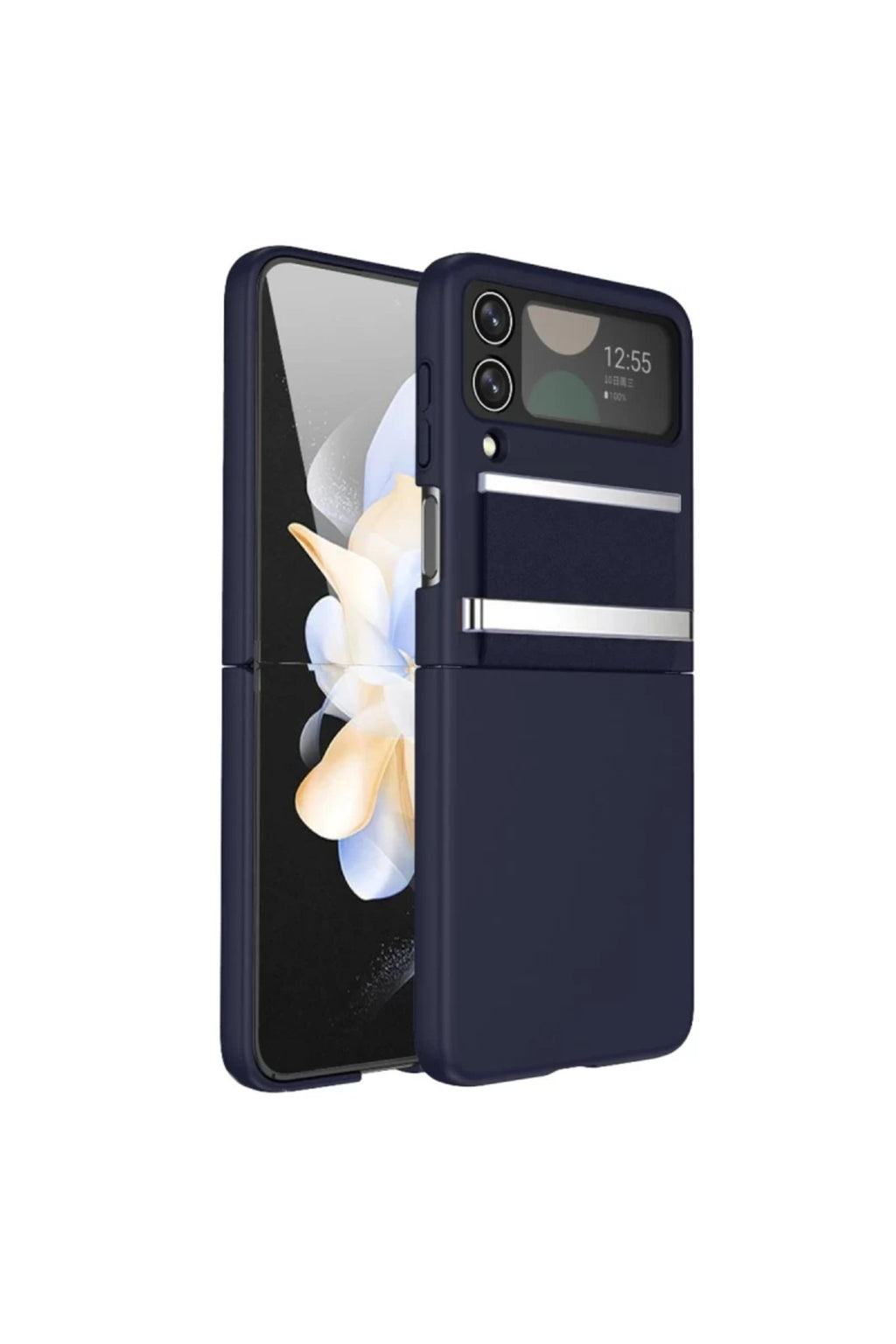 Samsung Galaxy Z Flip 4 Kılıf Belt Flip Kapak - Lacivert