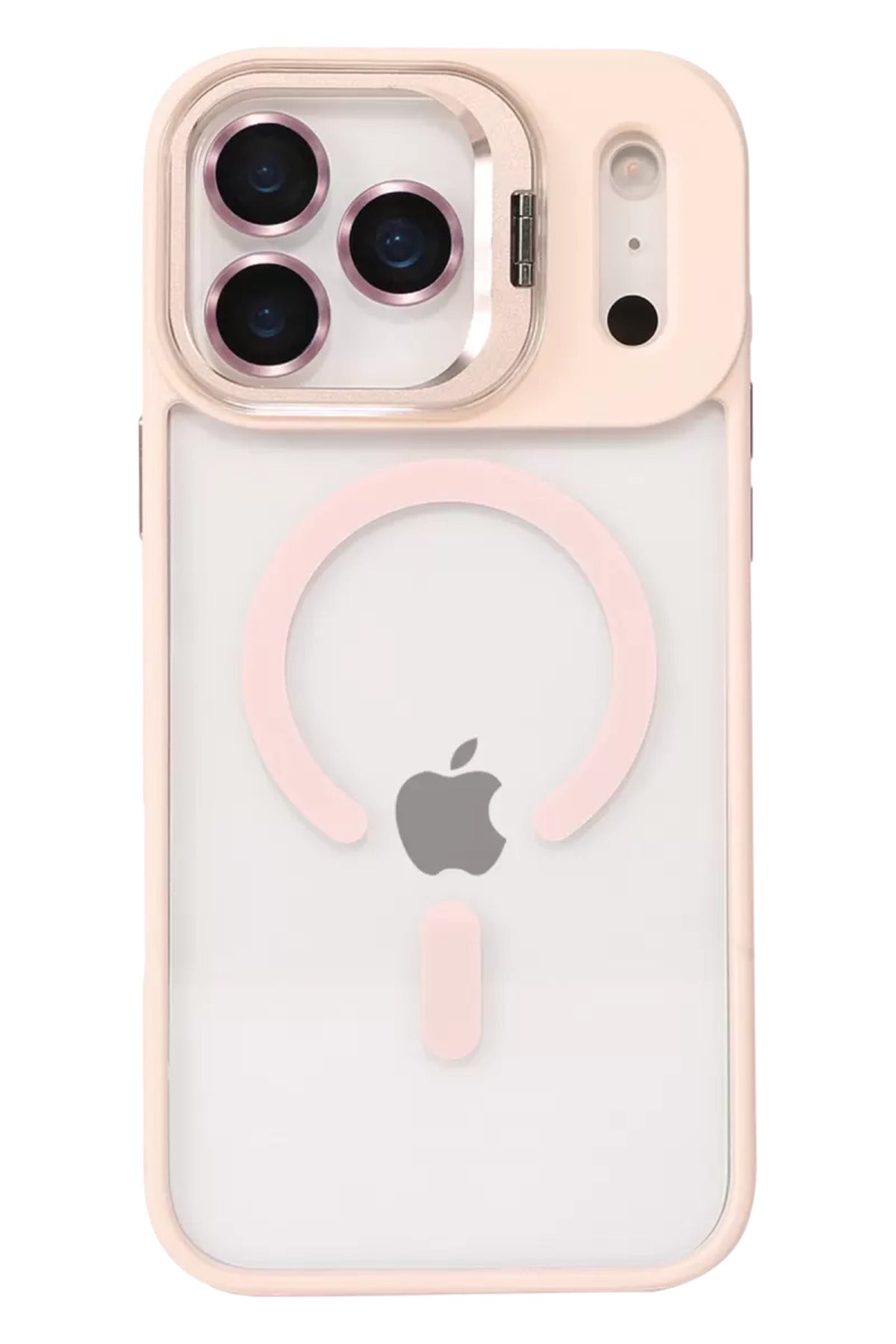 Joko Apple iPhone 17 Pro Uyumlu Remim Lensli Magsafe Standlı Kapak - Pembe