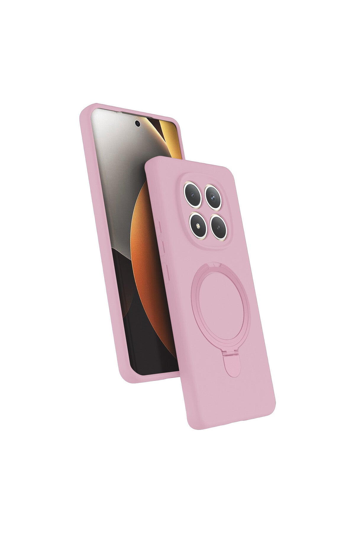 Xiaomi Redmi Note 15 4G Uyumlu Regal Magsafe Standlı Kapak - Açık Pembe