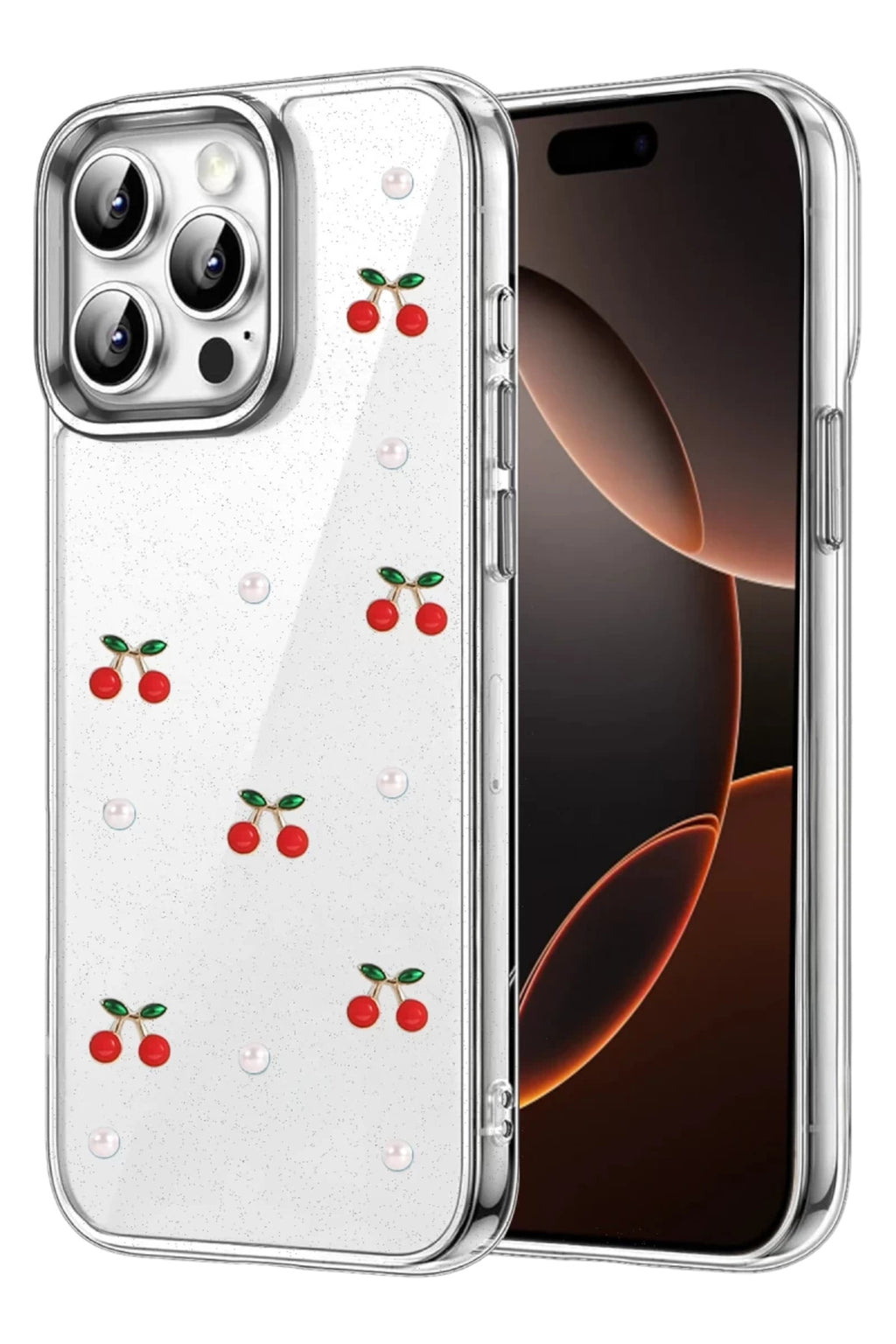 Apple iPhone 15 Pro Uyumlu Fiyonk Desenli Kapak - Desen 9