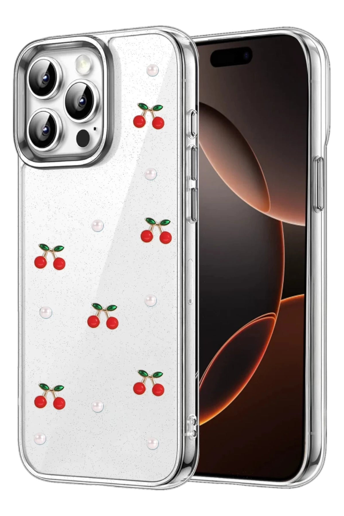Apple iPhone 15 Pro Uyumlu Fiyonk Desenli Kapak - Desen 9