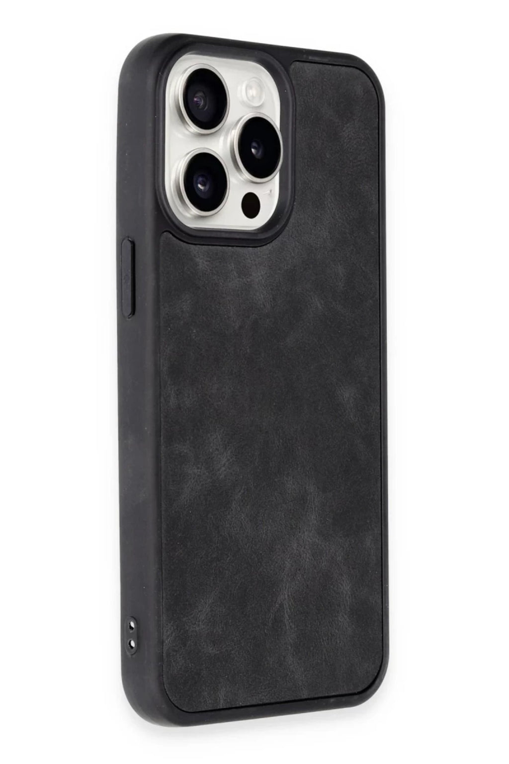 Apple iPhone 15 Pro Uyumlu Kılıf Aras Deri Kapak - Siyah