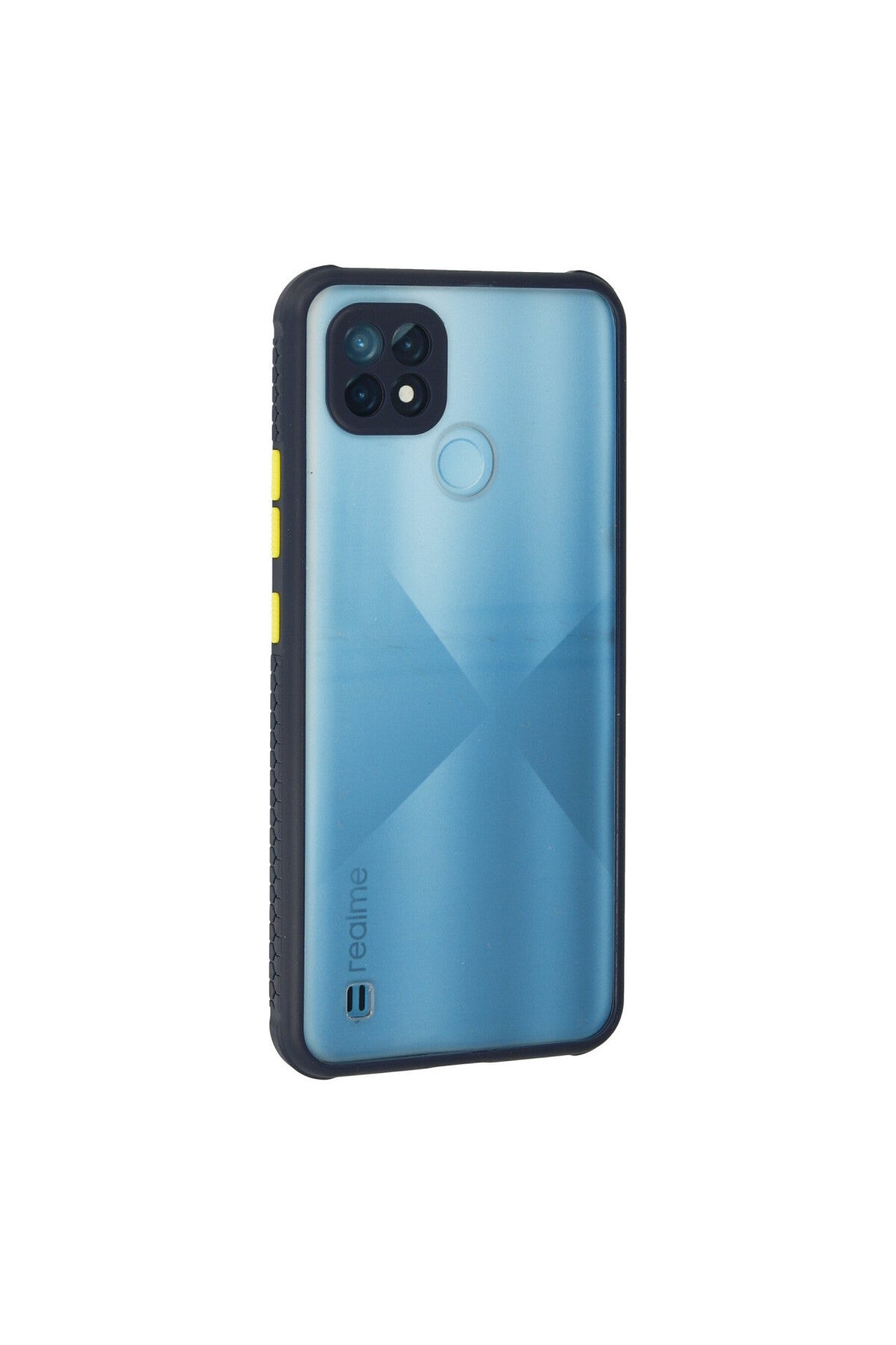 Realme C21 Uyumlu Kılıf Miami Şeffaf Silikon - Lacivert