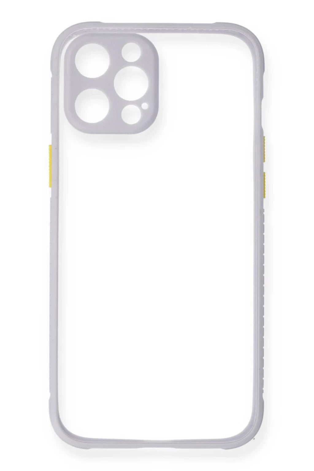 Apple iPhone 12 Uyumlu Kılıf Miami Şeffaf Silikon - Lila