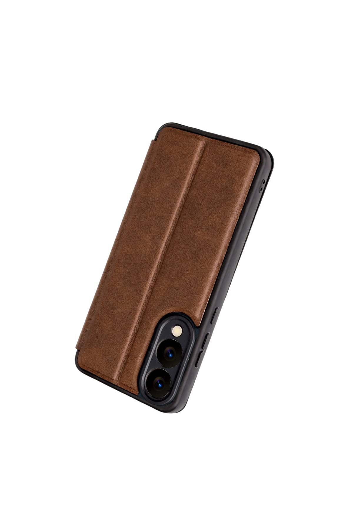 Samsung Galaxy S25 Uyumlu Edge Flip Cover - Taba