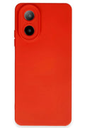 Oppo A38 Uyumlu Kılıf Nano içi Kadife Silikon - Kırmızı
