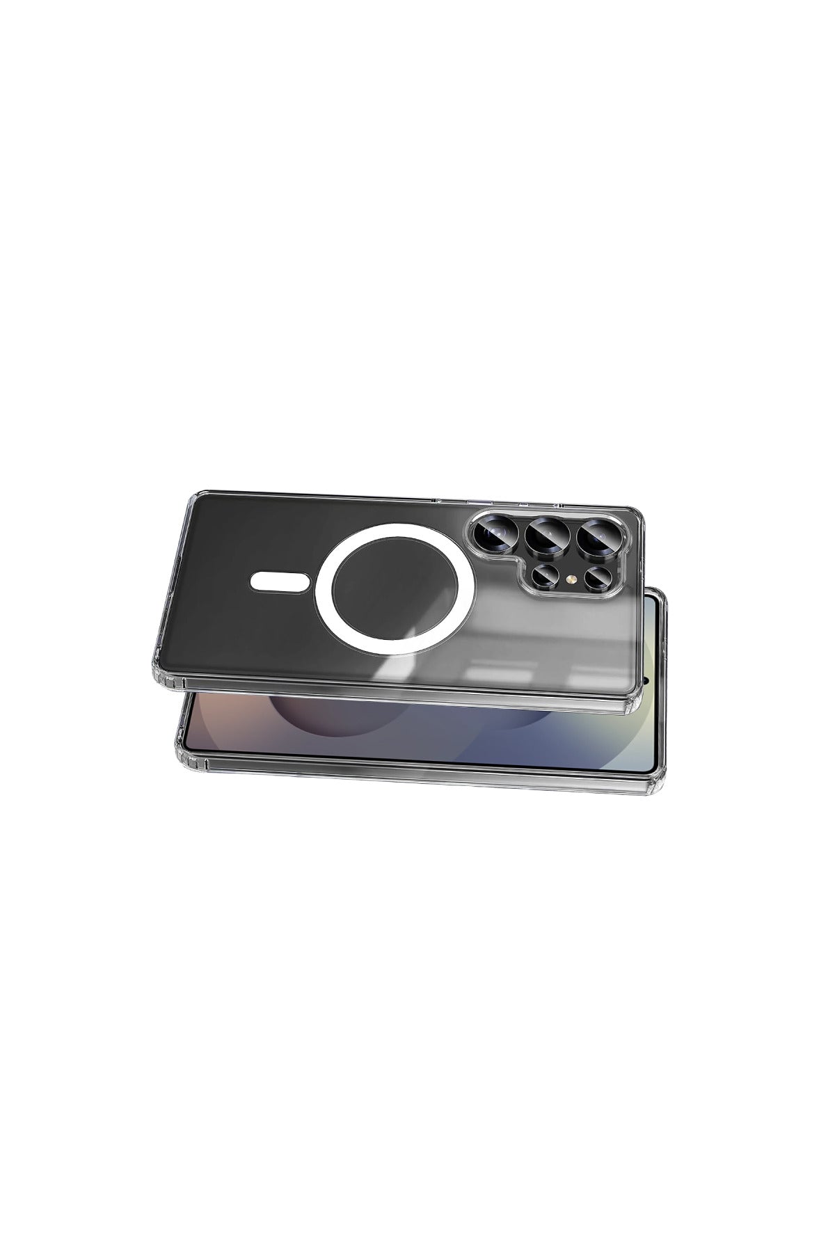 Samsung Galaxy S25 Ultra Uyumlu Kılıf Magneticsafe Şeffaf Silikon - Şeffaf