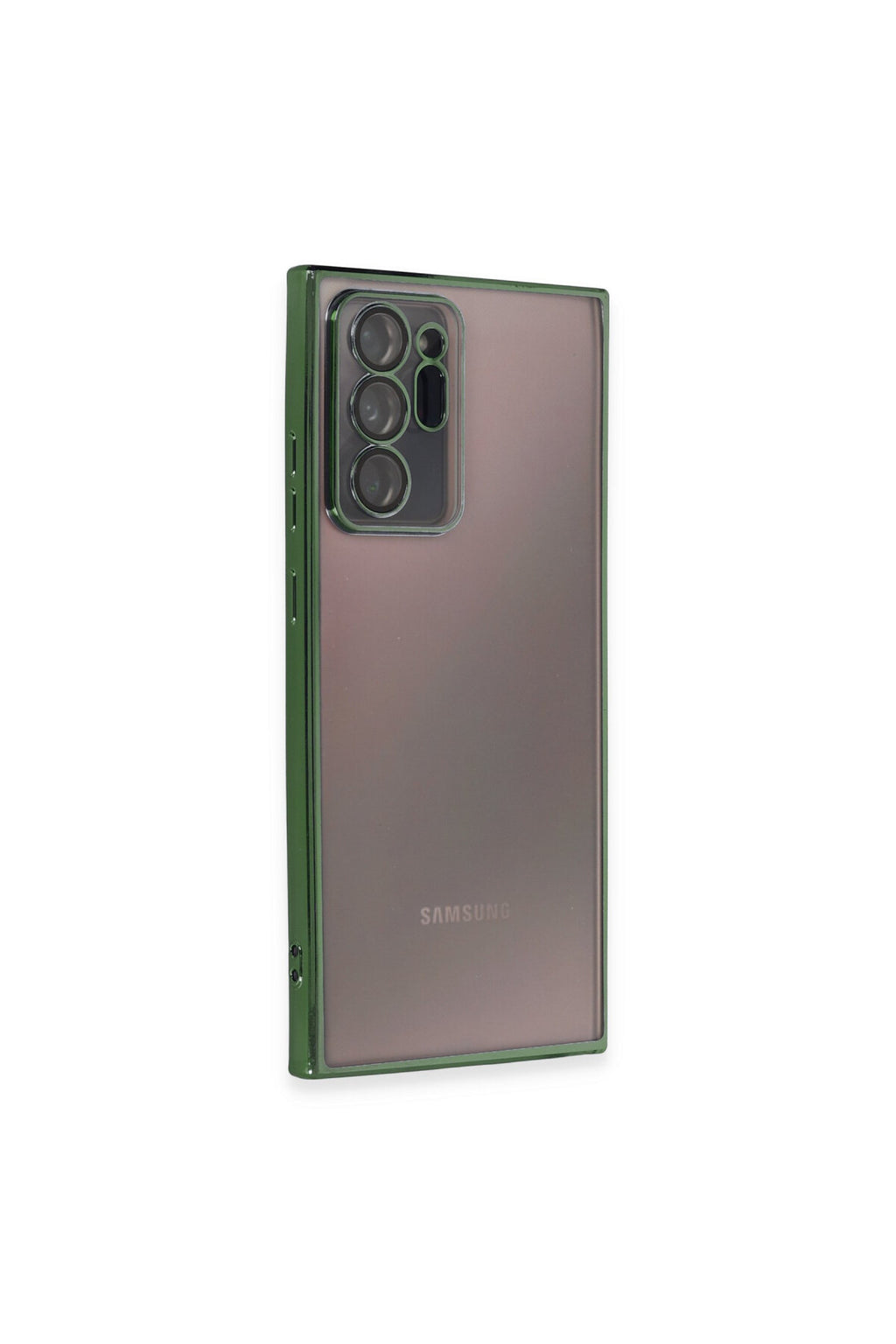 Samsung Galaxy Note 20 Ultra Uyumlu Kılıf Lensli Silikon - Yeşil