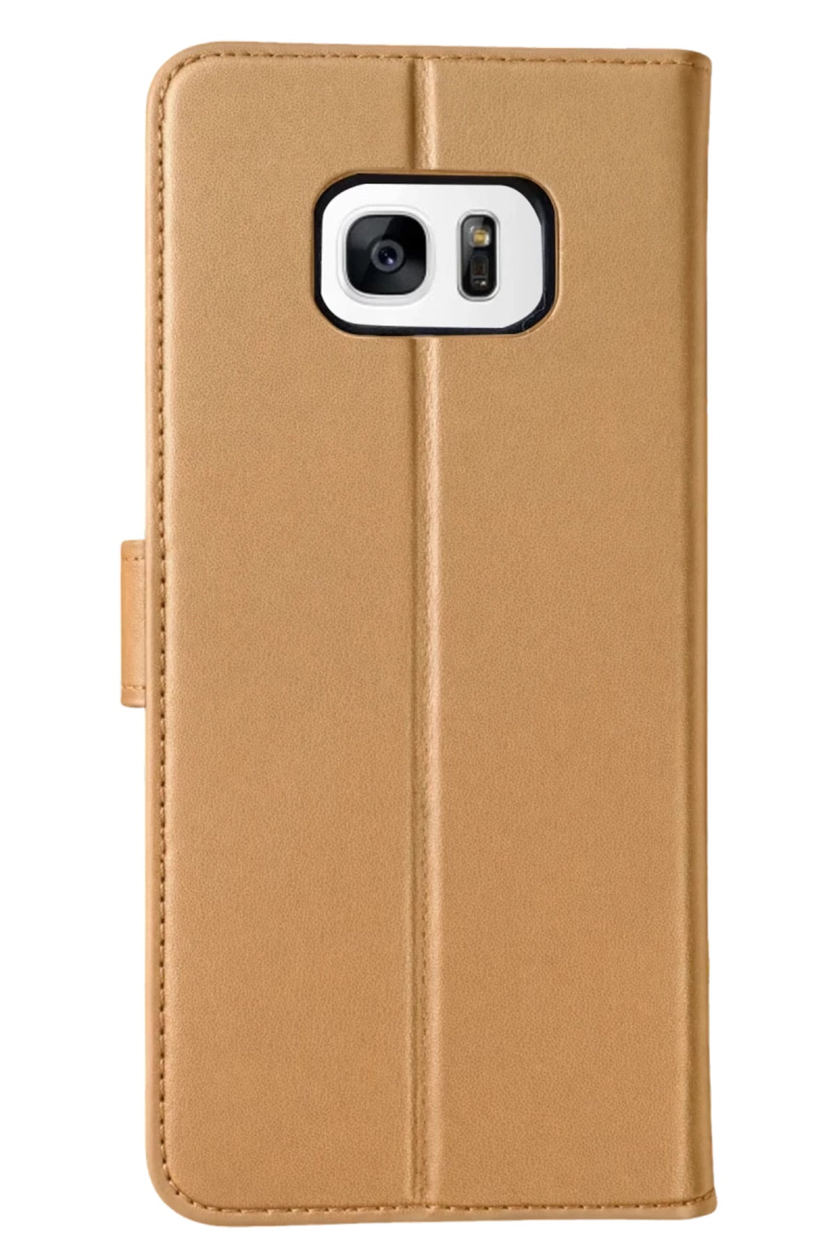 Samsung Galaxy S7 Uyumlu Edge Trend S Plus Kapaklı Kılıf - Gold