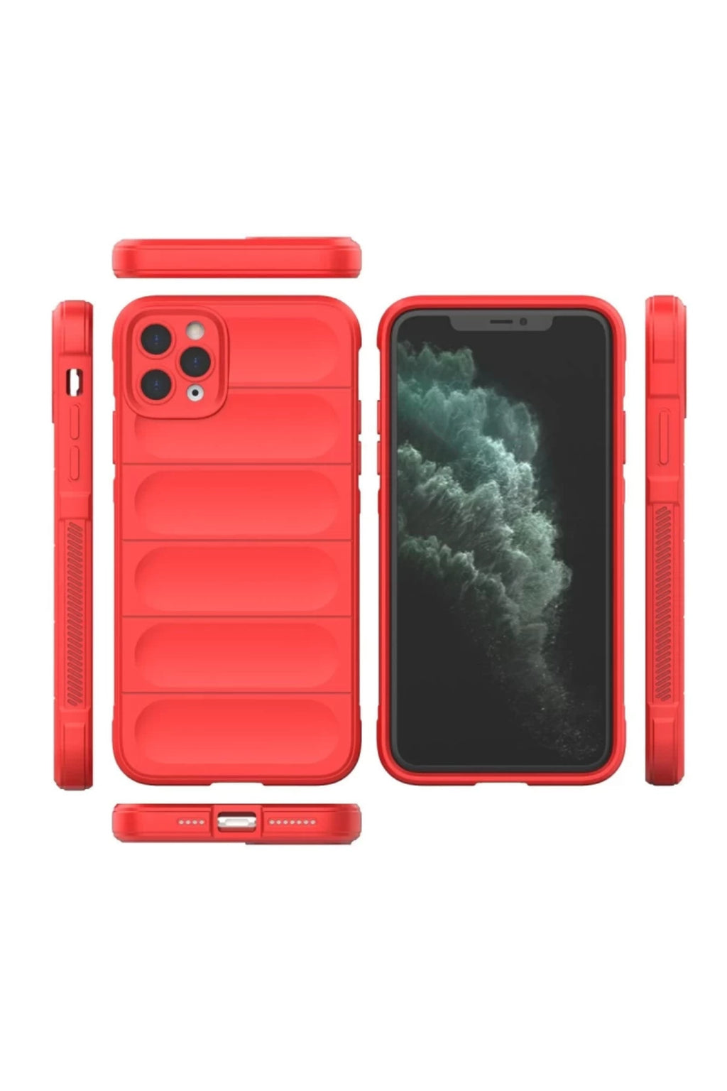 Apple iPhone 11 Pro Max Uyumlu Kılıf Optimum Silikon - Kırmızı