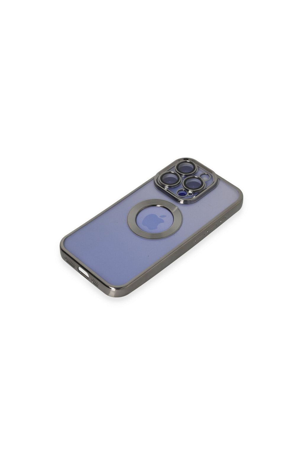 Apple iPhone 15 Pro Uyumlu Kılıf Slot Silikon - Titan Gri