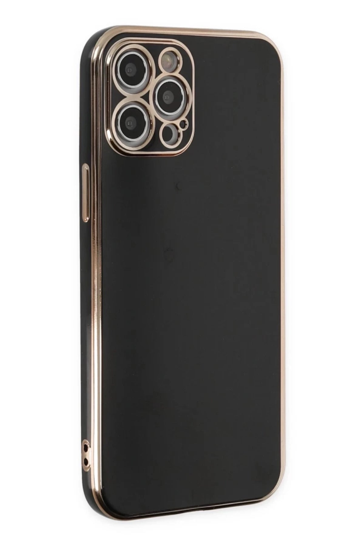 Apple iPhone 12 Pro Max Uyumlu Kılıf Volet Silikon - Siyah