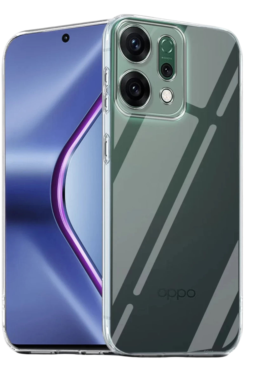 Oppo Reno 14 Uyumlu Kılıf Lüx Şeffaf Silikon - Şeffaf