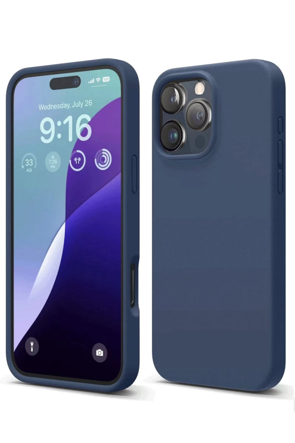 Apple iPhone 16 Pro Max Uyumlu Kılıf First Silikon - Lacivert