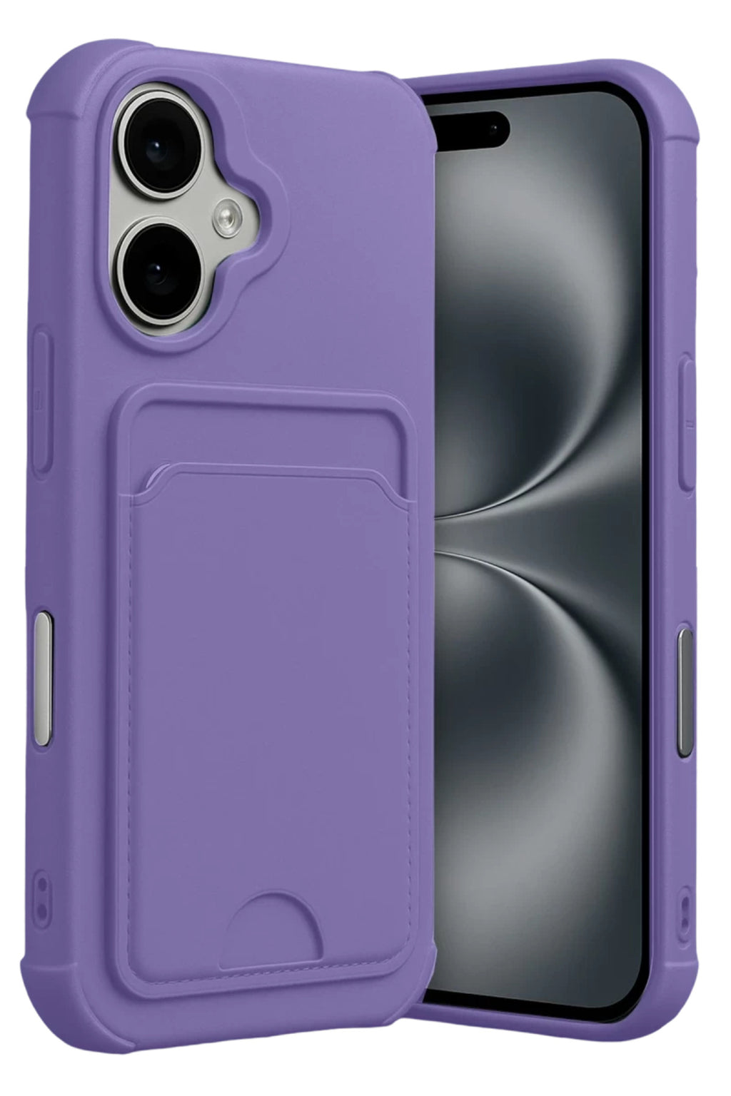 Apple iPhone 17 Uyumlu Kelvin Kartvizitli Silikon - Lila