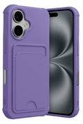 Apple iPhone 17 Uyumlu Kelvin Kartvizitli Silikon - Lila