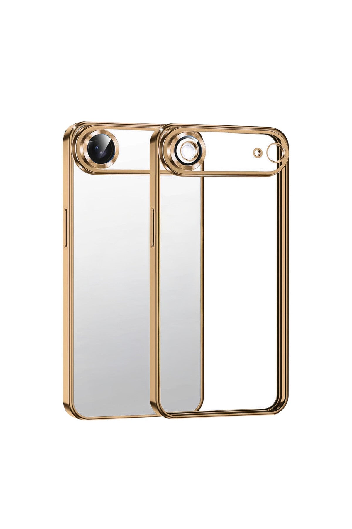 Apple iPhone 17 Air Uyumlu Lensli Silikon - Çöl Titanyum