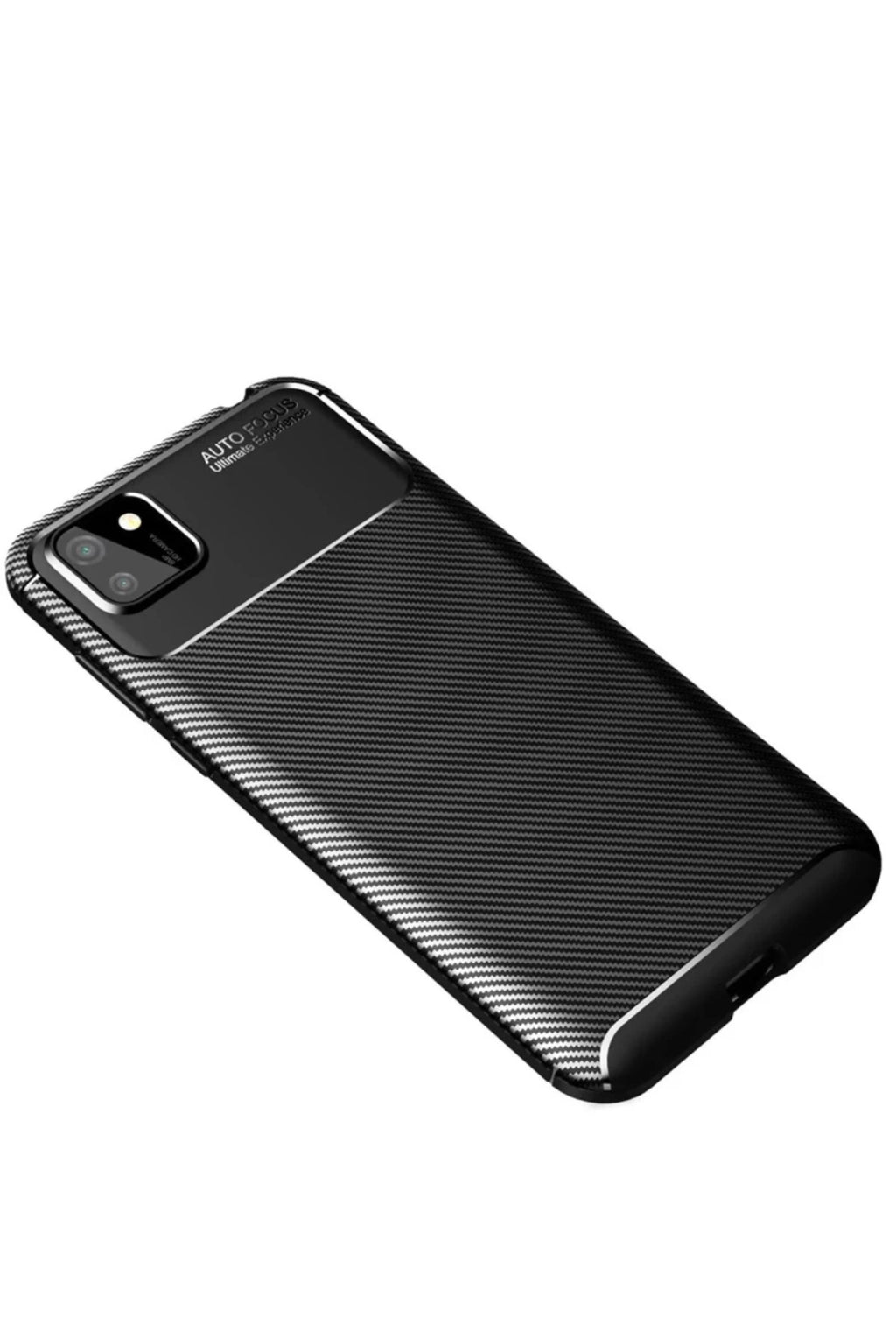 Huawei Y5P Uyumlu Kılıf Auto Focus Karbon Kapak - Siyah
