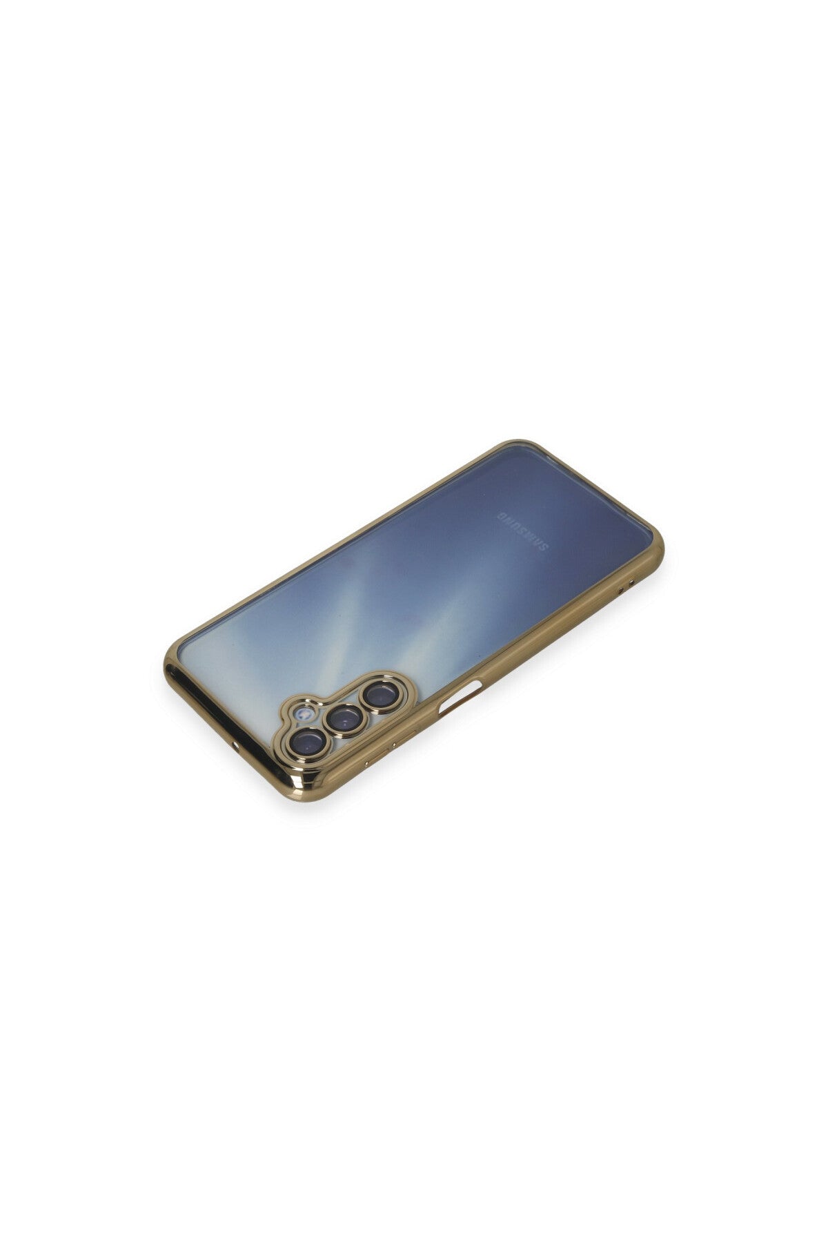 Samsung Galaxy A35 5G Uyumlu Kılıf Lensli Silikon - Gold