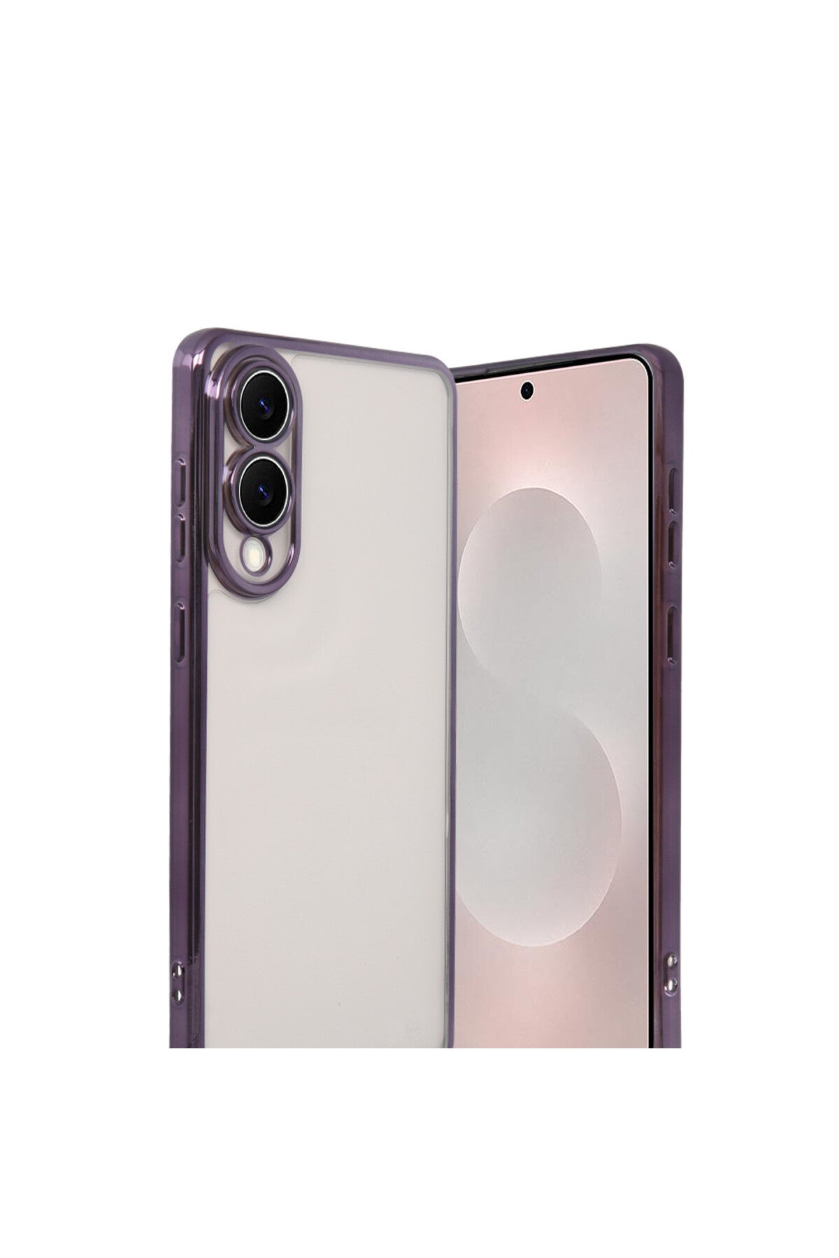 Samsung Galaxy S25 Uyumlu Edge Lensli Silikon - Mor