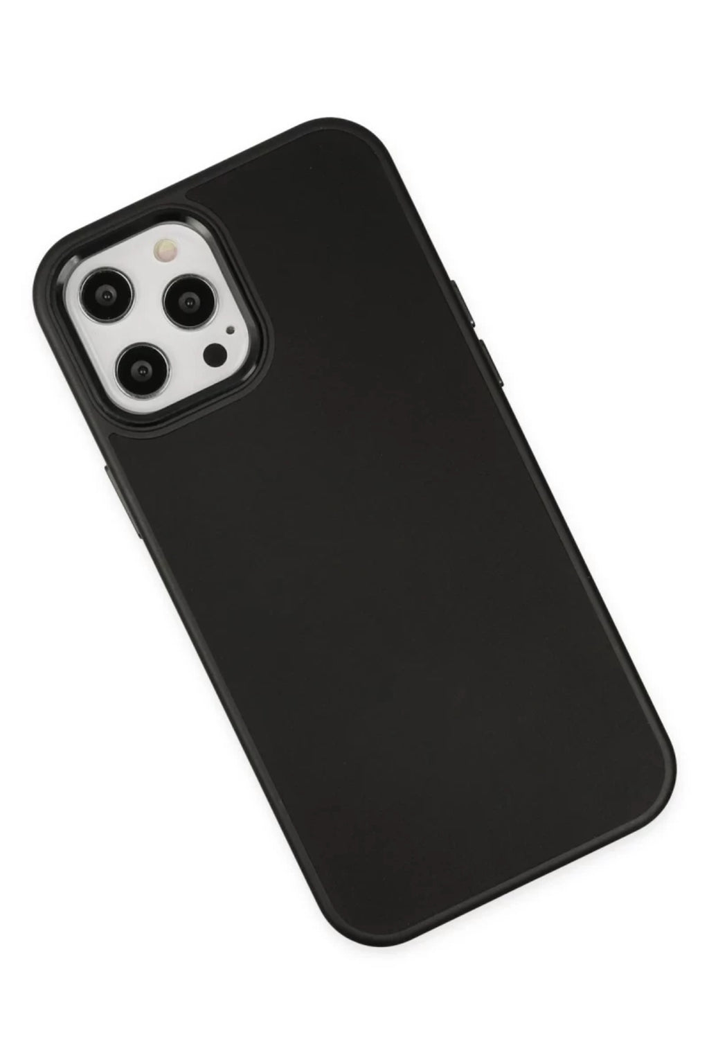 Apple iPhone 12 Pro Max Uyumlu Kılıf Asya Deri Silikon - Siyah